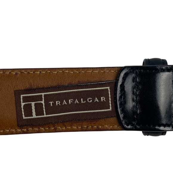 TRAFALGAR Cortina Leather Men’s Belt 36 in Black - Picture 4 of 7